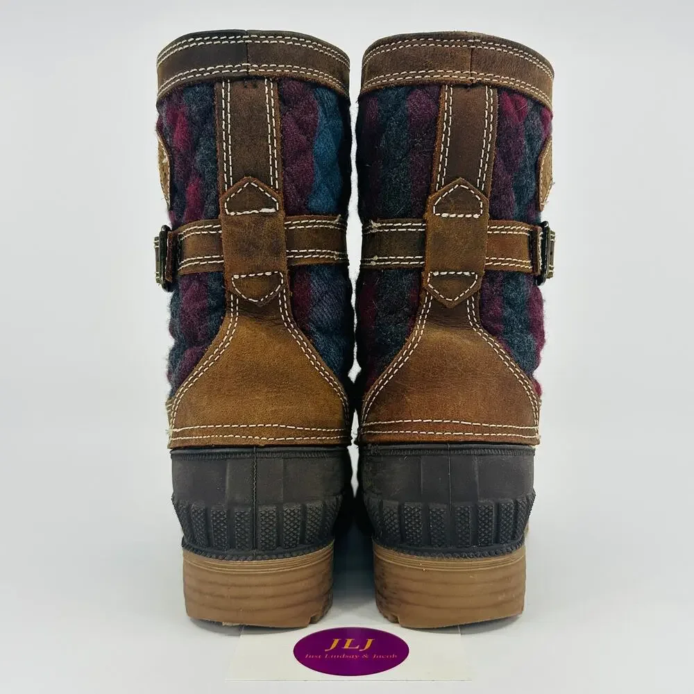 Kamik Women's Sienna Quilted Waterproof Flannel Winter Snow Duck Boots Size 7